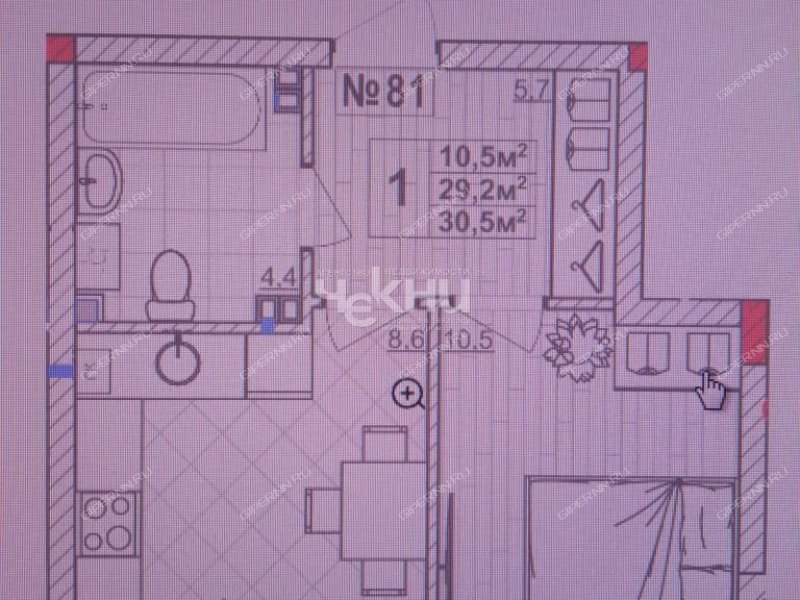 однокомнатная квартира в новостройке на Зеленхозовской улице