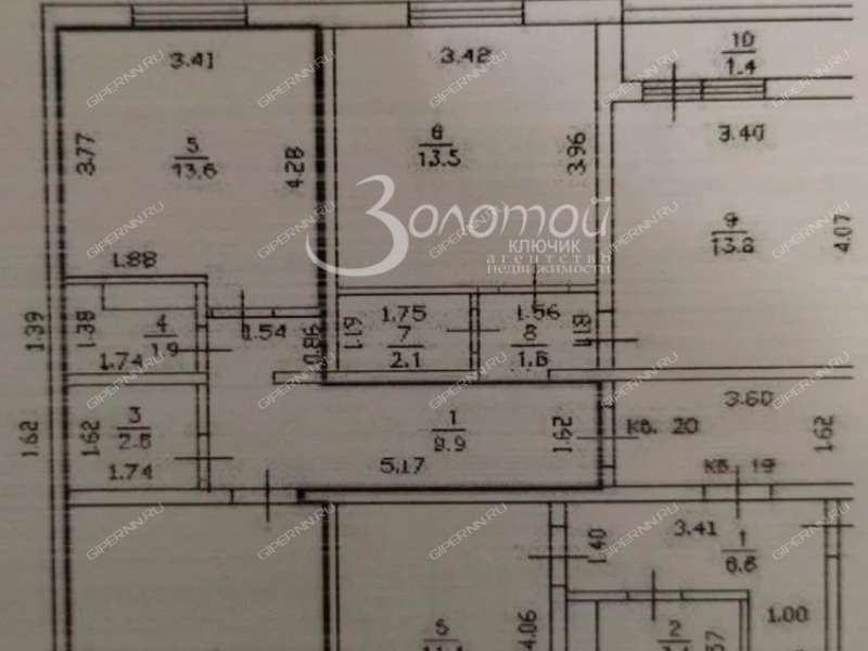 трёхкомнатная квартира на Южном бульваре дом 1