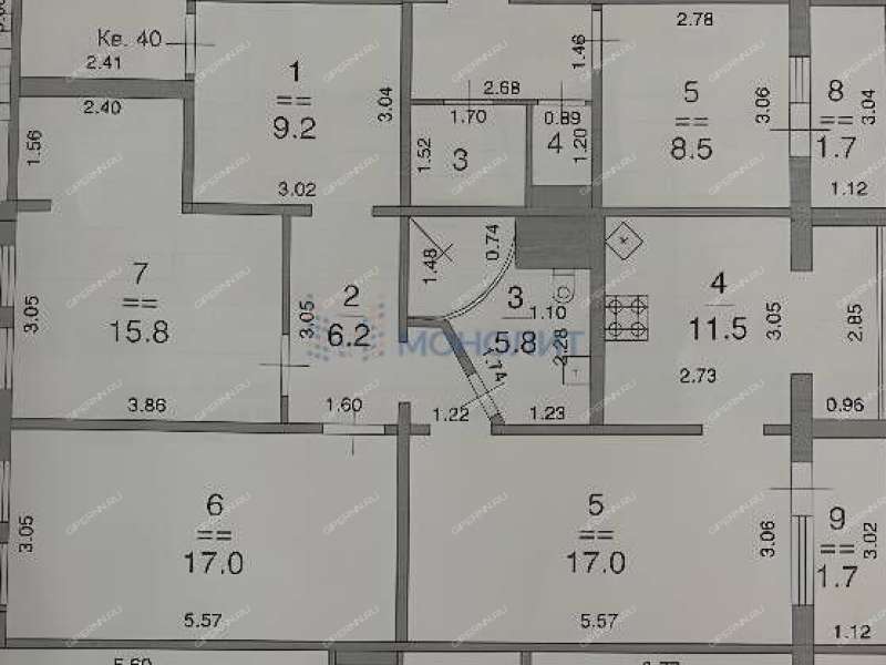 трёхкомнатная квартира на проспекте Ленина дом 30г