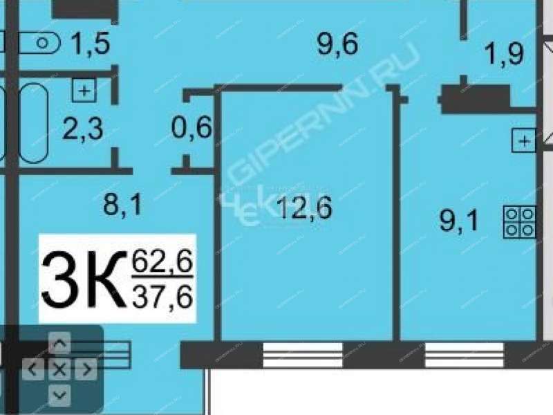 трёхкомнатная квартира на улице Советской Армии дом 12А