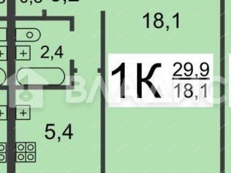 однокомнатная квартира на Витебской улице дом 4