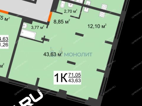 2-komnatnaya-ul-dalnyaya-d-10 фото