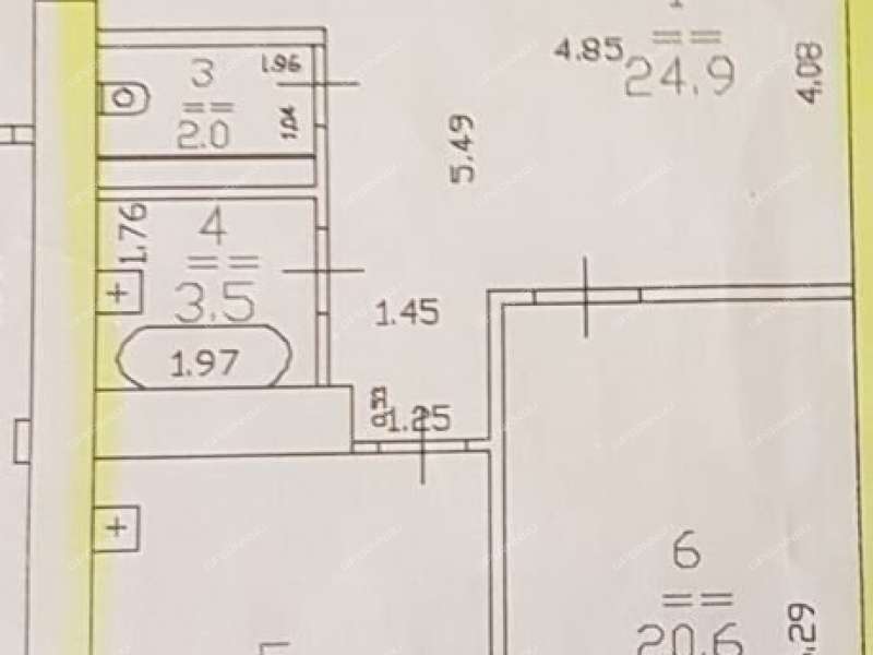 двухкомнатная квартира на проспекте Гагарина дом 109