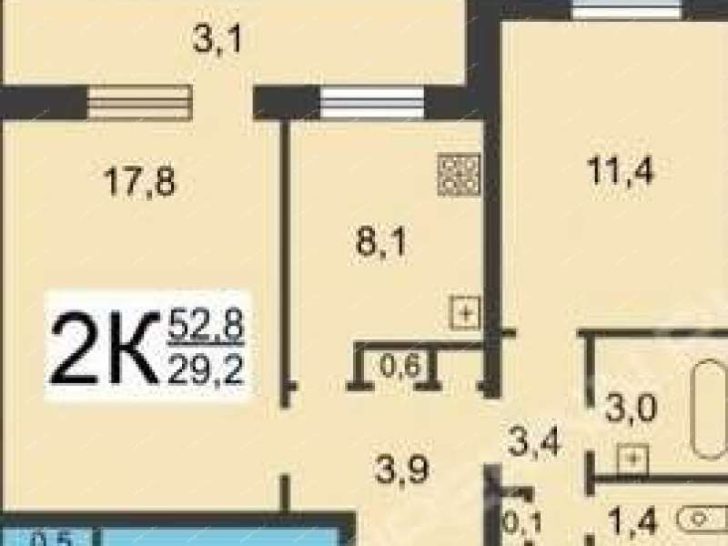 двухкомнатная квартира на улице Мечникова дом 73