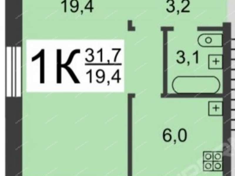 однокомнатная квартира на Кировской улице дом 3