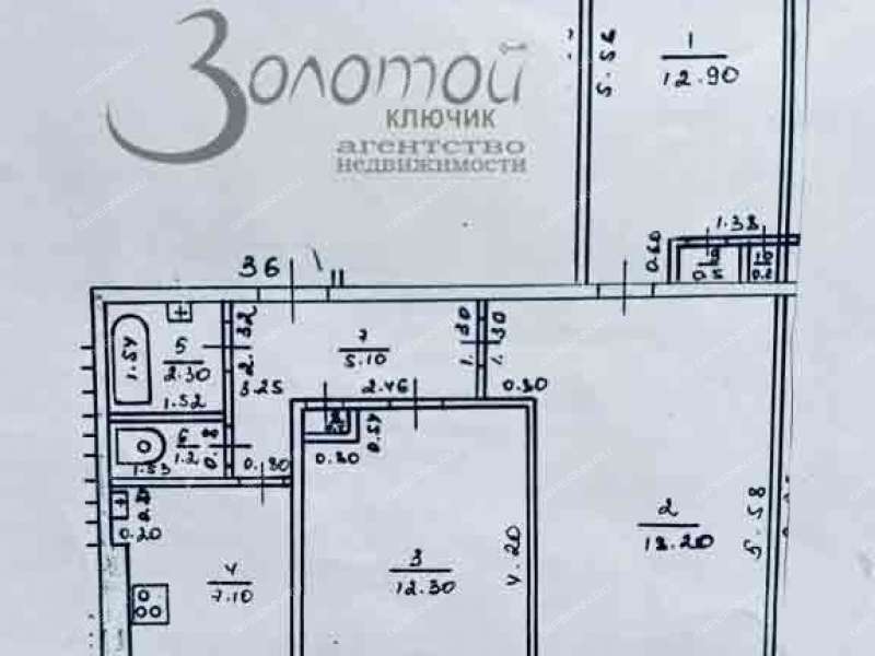 трёхкомнатная квартира на проспекте Кораблестроителей дом 9