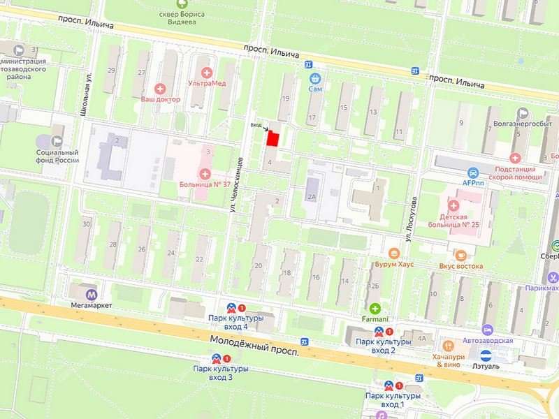 помещение под торговую площадь на улице Челюскинцев