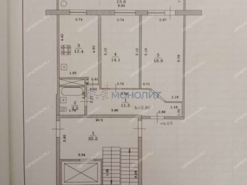 двухкомнатная квартира на Академической улице дом 3 деревня Афонино