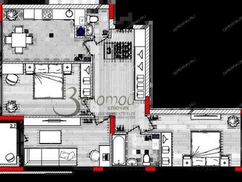 3-komnatnaya-poselok-parysheva-ul-zelenhozovskaya фото