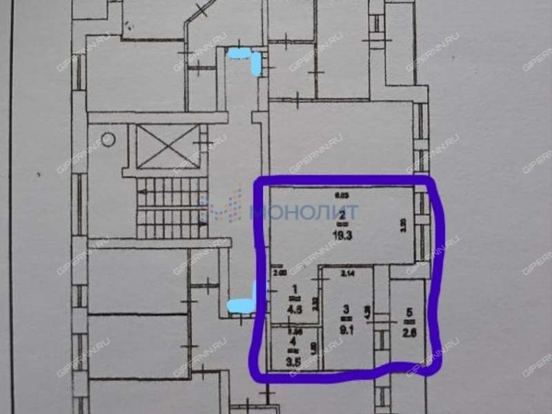 однокомнатная квартира на улице Панфиловцев дом 4В